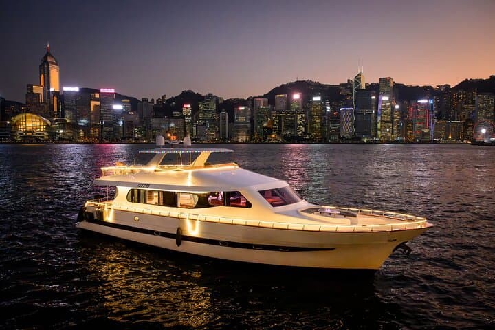 Victoria Harbour Night Yacht Tour — STARLIGHT Skyline Cruise & Symphony of Lights