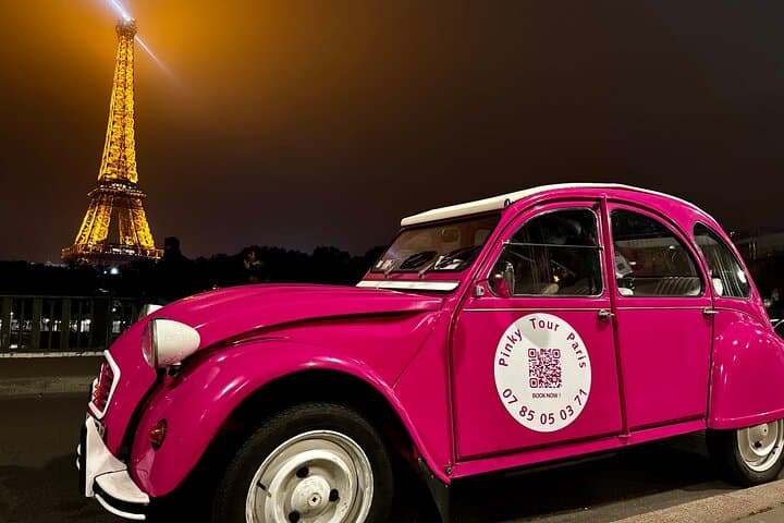 Paris by Night: 3H Champagne Tour in a Pink Citroën 2CV