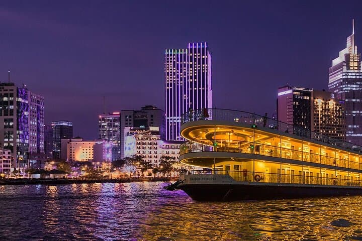 Evening Water Puppet Show and Saigon River Dinner Cruise with Cyclo Transfer