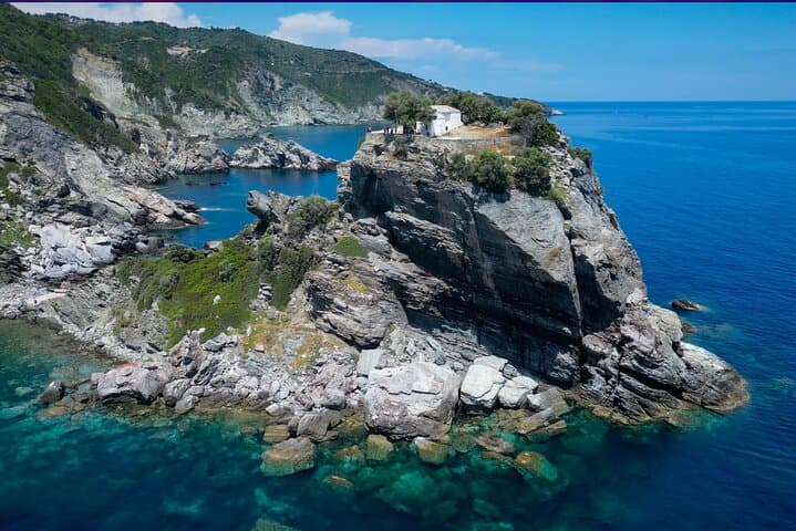 Speedboat to Mamma Mia Chapel and Hidden Beaches from Skiathos photo 2