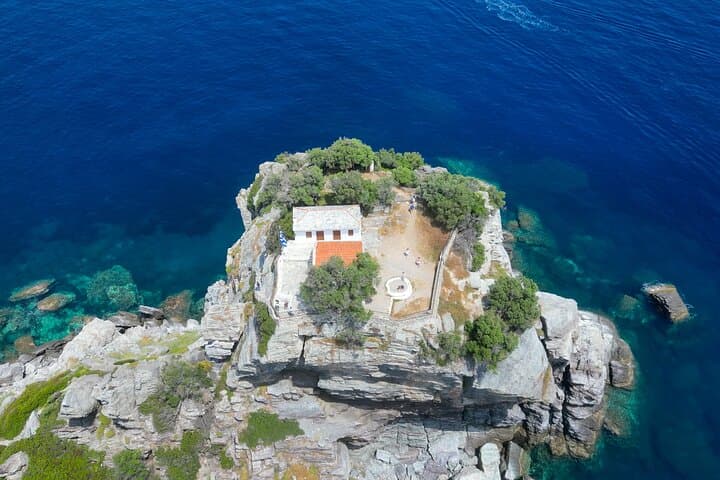 Speedboat to Mamma Mia Chapel and Hidden Beaches from Skiathos photo 5