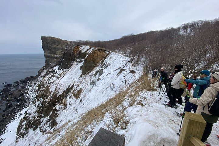 Snowshoeing Cape Shakotan: Shimamui Coast Winter Walk with Views of the Shakotan Blue Sea