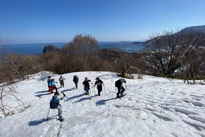 Snowshoeing Cape Shakotan: Shimamui Coast Winter Walk with Views of the Shakotan Blue Sea photo 3
