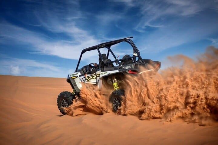 Premium Dubai Desert Safari with 2-Seater Dune Buggy & Evening Camp Experience
