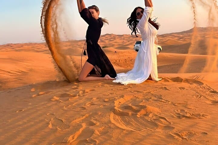 Dubai Private Evening Desert Safari: Sunset Dune Bashing & BBQ Experience photo 3