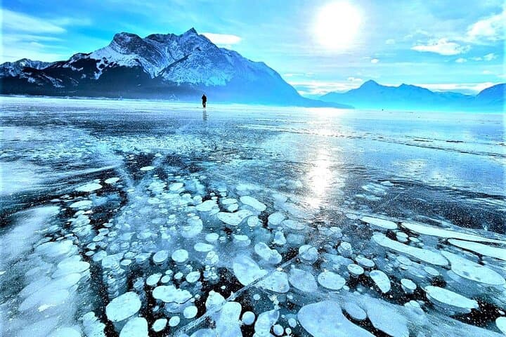 Icefields Parkway and Abraham Lake Bubbles Private Tour — Winter Day Trip from Canmore