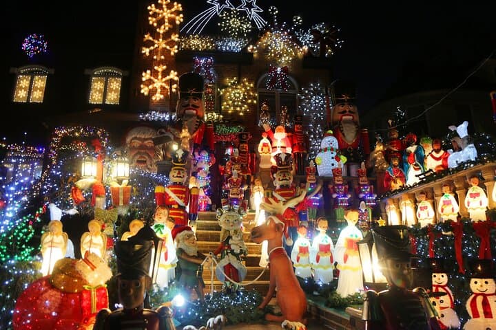 Dyker Heights Christmas Lights Walking Tour from Times Square | NYC Holiday Lights