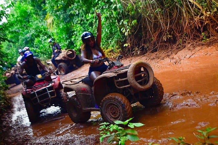 ATV Combo in Puerto Morelos: Reef Snorkel, Jungle ATVs, Ziplines & Cenote Lunch photo 2