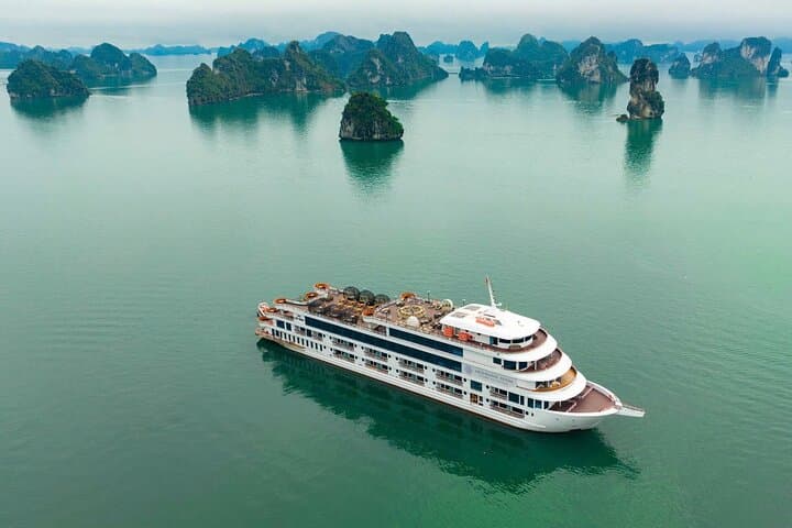 Luxury Ambassador Day Cruise in Halong Bay: 5-Star Sundeck, Cave & Titov Island