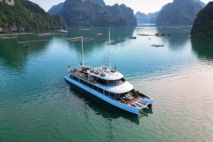 Luxury Catamaran Day Cruise to Halong Bay & Lan Ha Bay from Tuan Chau