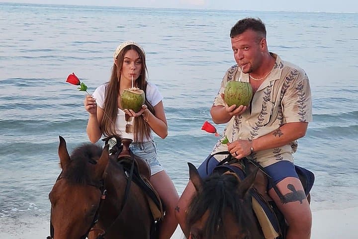Sunset Horseback Ride on Providenciales Beaches: Wheeland Coastal Sunset Ride photo 2