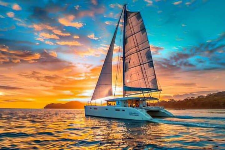Playa Flamingo Catamaran Snorkel & Sunset Cruise with Open Bar