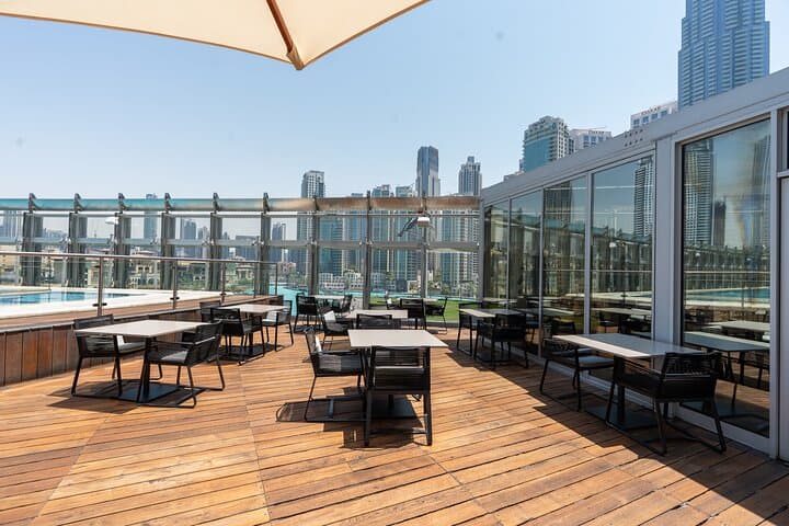 Lunch or Dinner on the Burj Khalifa 125th Floor: Rooftop Club Views & 3-Course Meal photo 5
