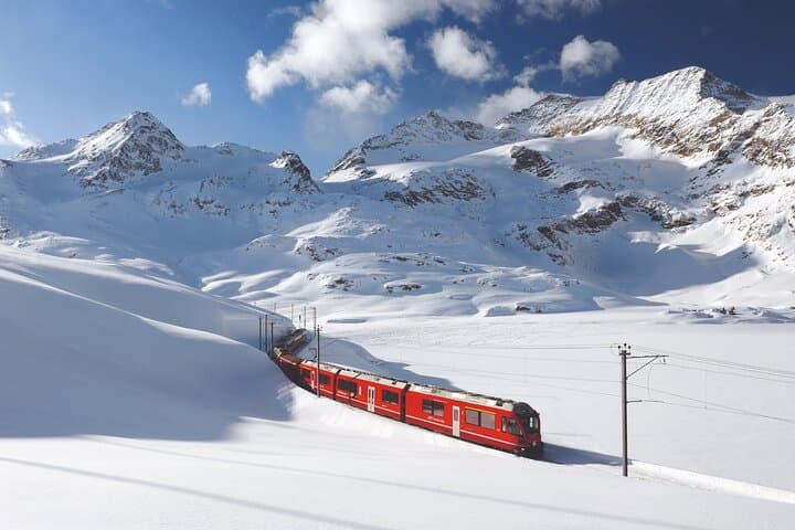 Bernina Red Train & St. Moritz Day Trip from Milan: Alpine Passes, Glaciers and Lakes photo 5
