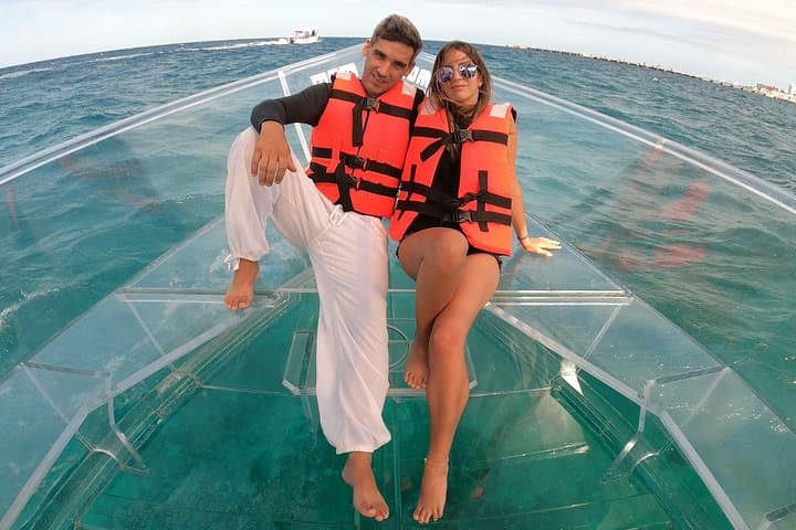 Clear Boat Ride, Snorkel & Drinks in Cozumel — Glass-Bottom Tour for Cruise Guests photo 4