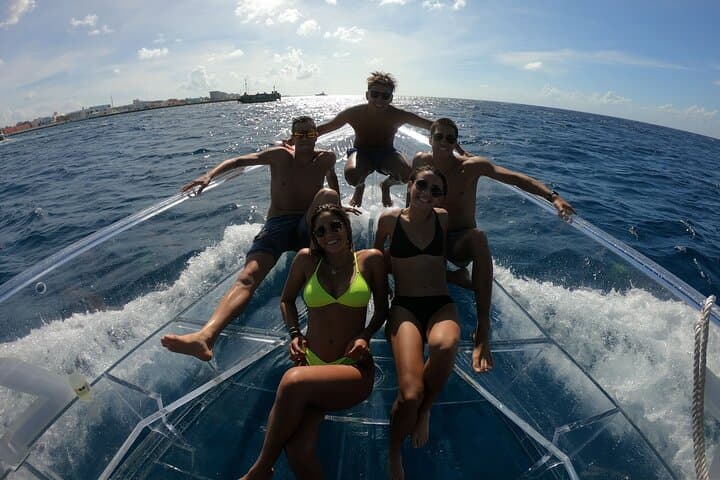 Clear Boat Ride, Snorkel & Drinks in Cozumel — Glass-Bottom Tour for Cruise Guests photo 2