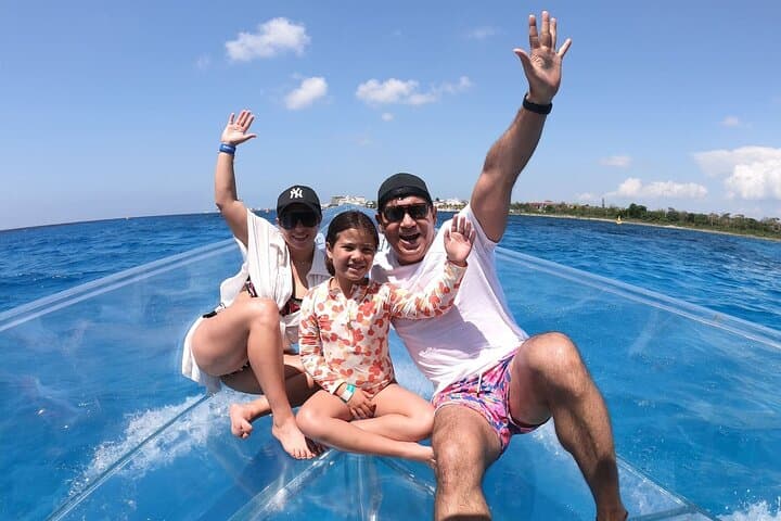 Clear Boat Ride, Snorkel & Drinks in Cozumel — Glass-Bottom Tour for Cruise Guests