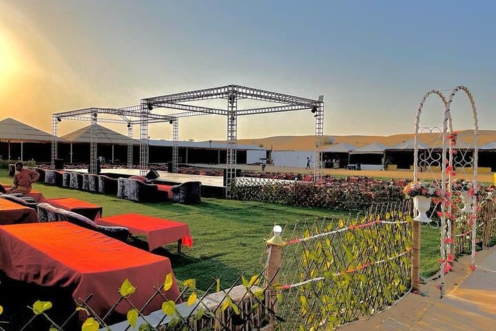 VIP Desert Safari Dubai: Evening Dune Bashing, Camel Ride & Live Shows