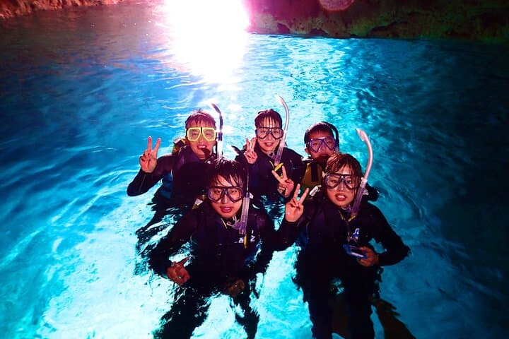 Blue Cave Boat Snorkeling at Cape Maeda — Okinawa Boat Snorkel with Free Underwater Photos photo 1