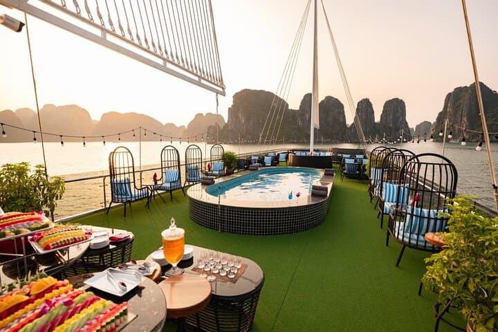 Halong Bay 5-Star Day Cruise from Hanoi — Pool, Kayak, Titov Beach & Buffet photo 1
