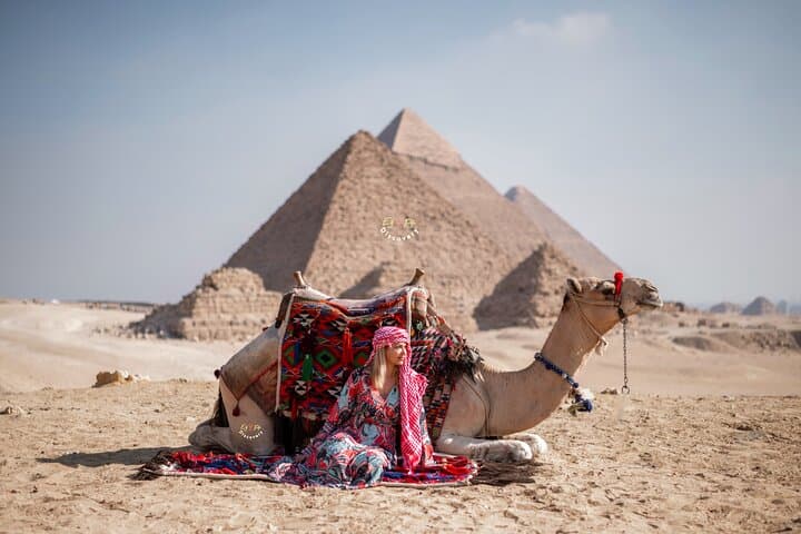 Giza Pyramids Flying Dress Photoshoot & Private Camel Ride — 4-Hour Tour photo 4