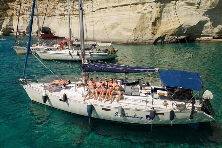 Sail Milos to Kleftiko: Full-Day Caves, Snorkel & Onboard Greek Lunch photo 2