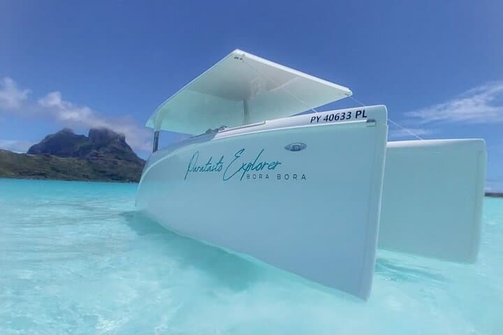 Solar Catamaran Through Bora Bora’s Lagoon — Private Electric Boat Rental photo 4
