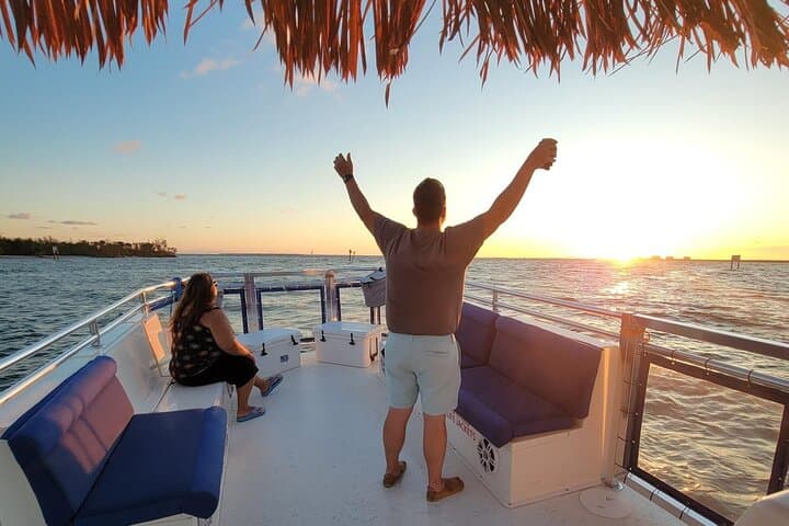 Sunset Dolphin Cruise at Fort Myers Beach with Sanibel Lighthouse Views