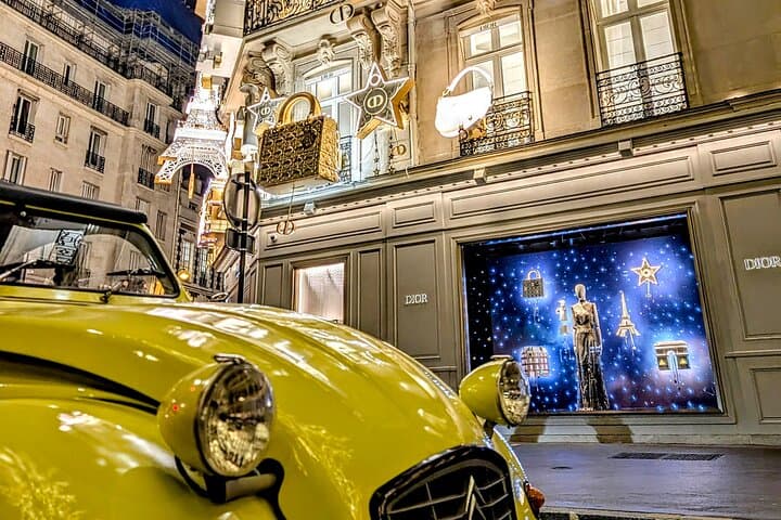 Paris Christmas Lights by Vintage Citroën: Evening Illumination Tour