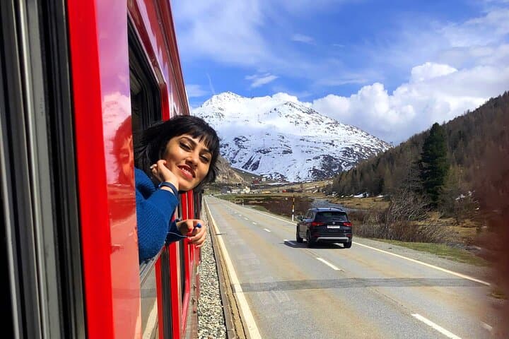 Bernina Red Train & St. Moritz Day Trip from Milan: Alpine Passes, Glaciers and Lakes photo 4