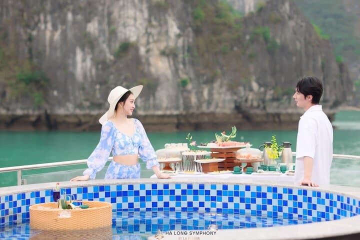 Halong Bay Symphony 5-Star Cruise: Jacuzzi, Buffet & Cave Visits photo 2