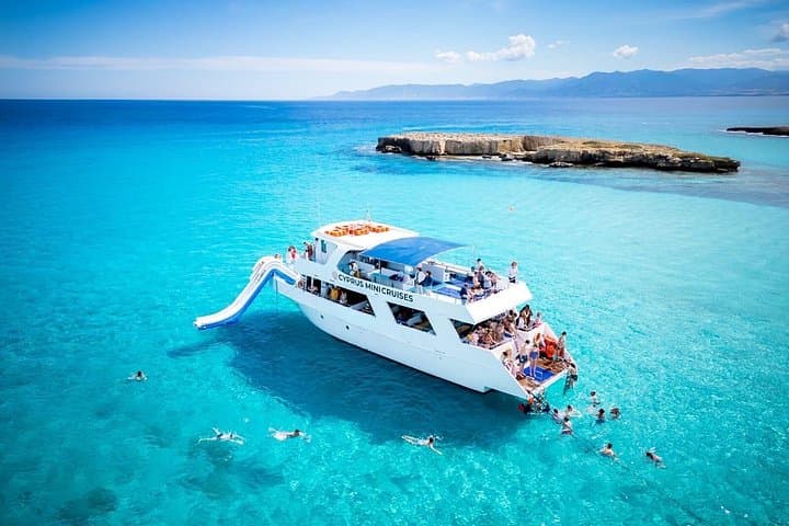 Blue Lagoon Akamas Bus & Boat Tour from Paphos — Swim, Snorkel & Water Slide photo 1
