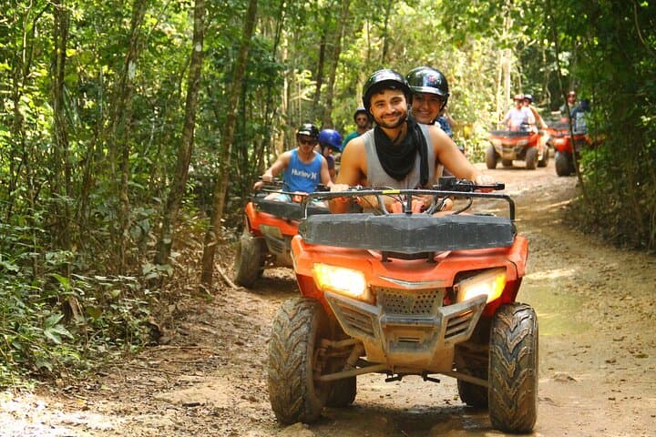 ATV and Zipline Adventure with Cenote Swim from Cancun