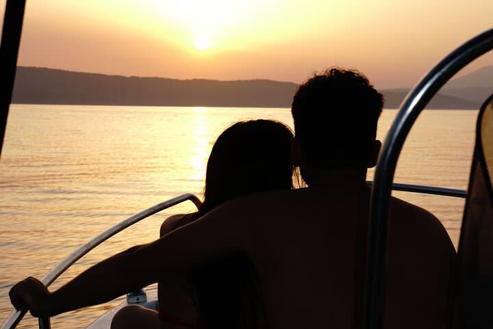 Skiathos Sunset Cruise: Private Luxury Yacht to Koukounaries & Banana Beach