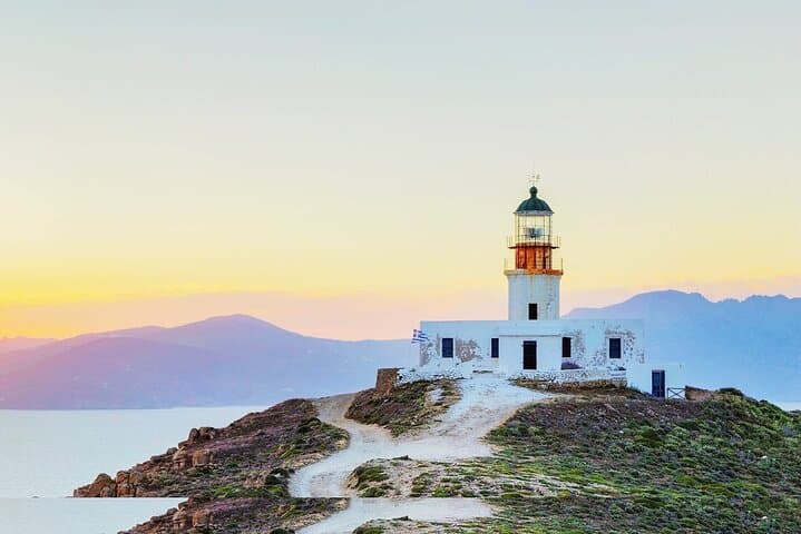Two-Hour Mykonos Van Tour: Armenistis Lighthouse, Ano Mera & Kalafatis Beach