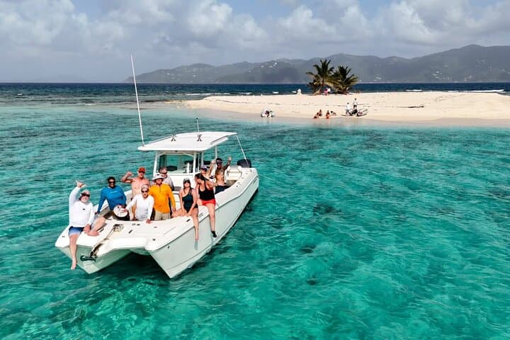 Private 32' Power Catamaran Charter to Jost Van Dyke (BVI) — Day Trip to White Bay & Sandy Spit photo 2