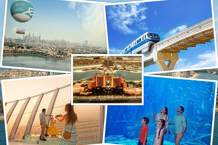 Palm Jumeirah Tour: Dubai Balloon, The View, Lost Chambers & Monorail Experience