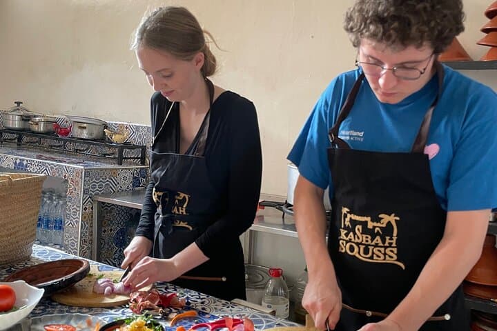 Agadir Cooking Class & 1‑Hour Camel Ride — Tagine, Msemen & Moroccan Tea Experience
