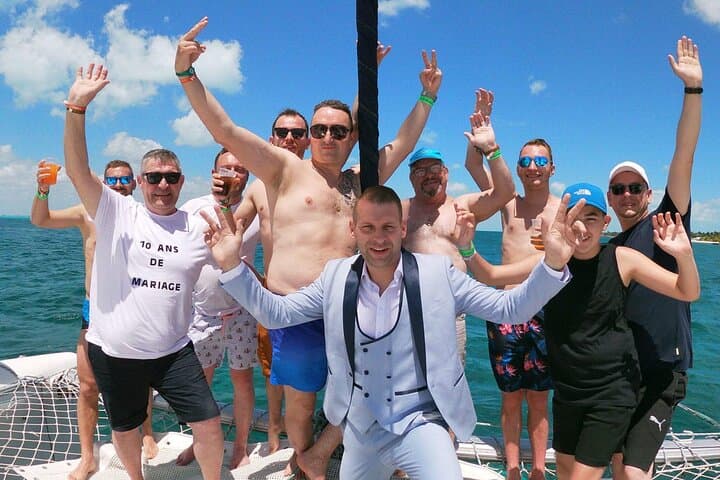 Private Catamaran Party to Isla Mujeres — Snorkel, Beach Club & Open Bar
