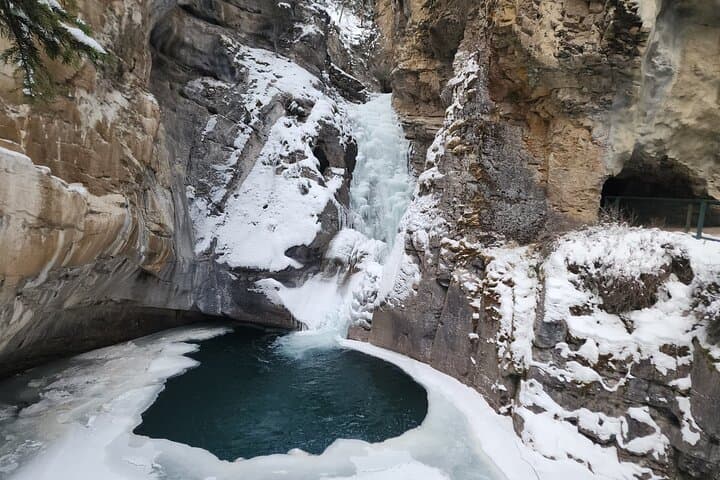 Winter Hike to Johnston Canyon & Marble Canyon — Guided Day Tour from Banff
