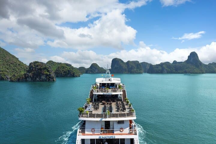 Halong Bay Day Cruise: Sea Octopus Luxury Tour with Seafood Buffet