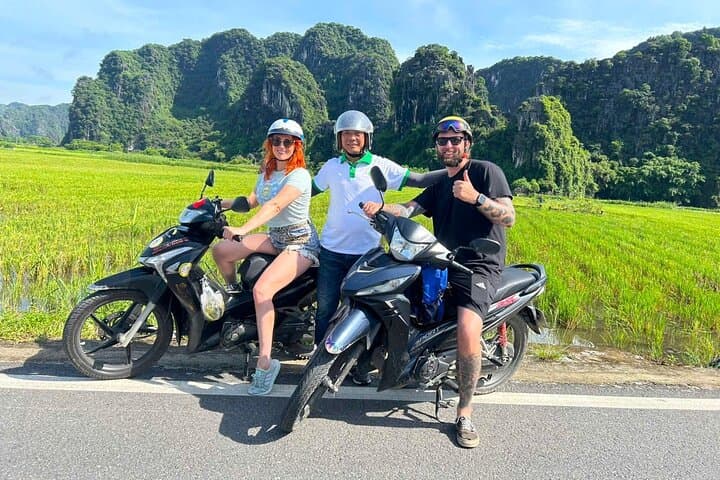 Ninh Binh Motorbike Tour: One-Day Ride Through Rice Fields and Limestone Karsts