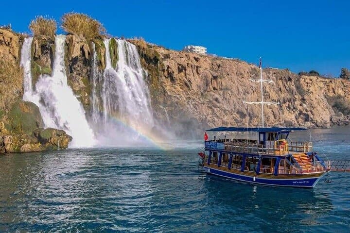 Antalya Waterfall Boat Cruise: Lower Düden Swim, Cave Exploration & Lunch from Kundu photo 2