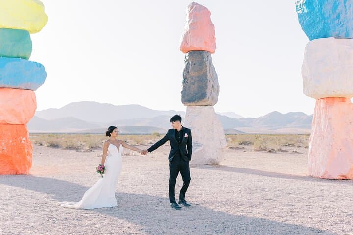 Say Oui at Seven Magic Mountains — French-Language Wedding in the Mojave Desert