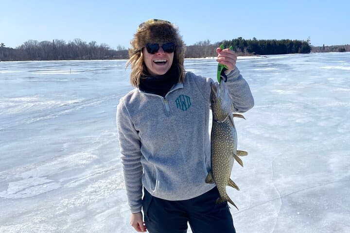 Bangor Icefishing on Pushaw Lake — Guided Half-Day Shelter Trip photo 6