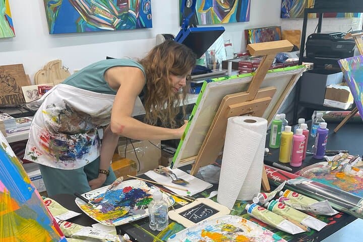 Bronx Palette Knife Abstract Painting Workshop — Small Group NYC Class photo 4