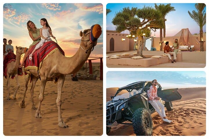 VIP Dubai Desert Dinner: Dune Bashing, Live Shows & 4-Course Feast
