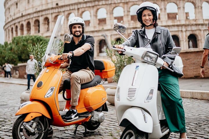 Rome Vespa Tour with Professional Photoshoot — Small-Group Scooter Experience