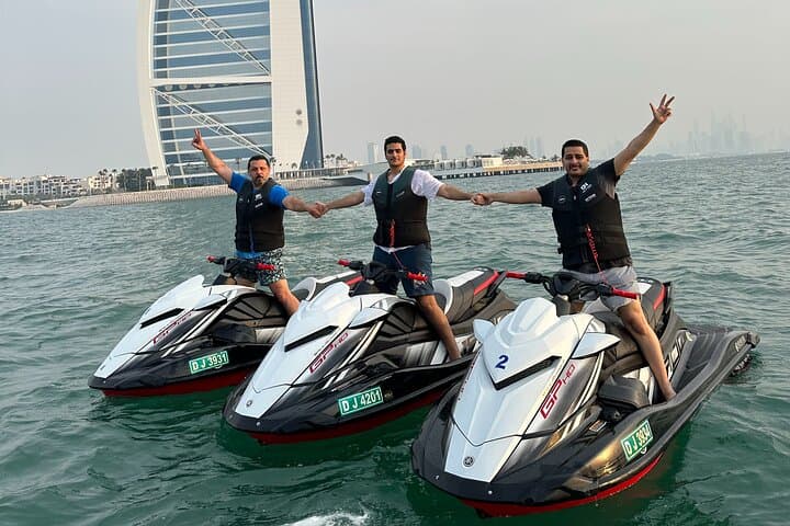 Burj Al Arab Jet Ski: 60-Minute Yamaha GP1900R Ride with Free Photos