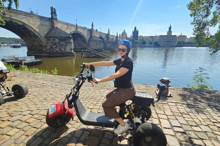 Prague e-Scooter & Trike Tour — Castle Viewpoints and Charles Bridge